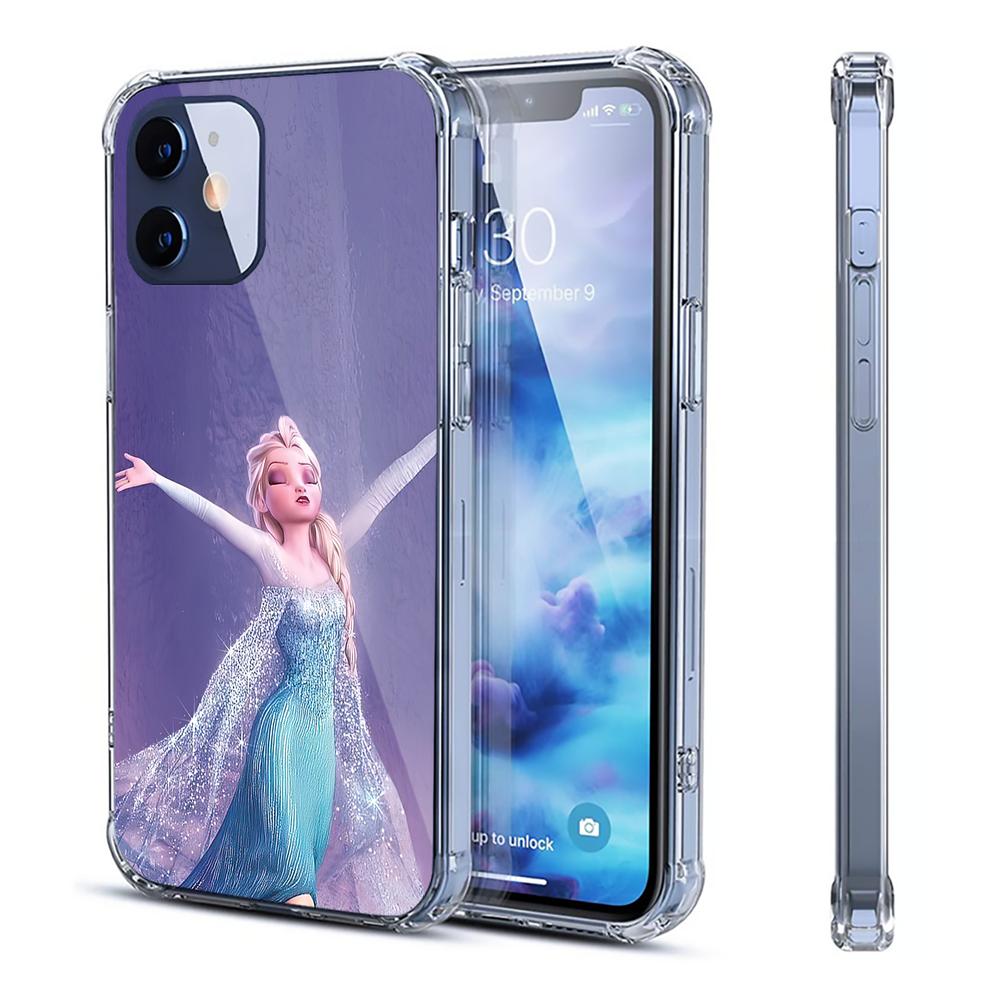 （画像用） アナと雪の女王 アンナ エルサ Frozen Anna Elsa 【iPhone 12シリーズ対応】透明スマホケース（クリアソフトケース）